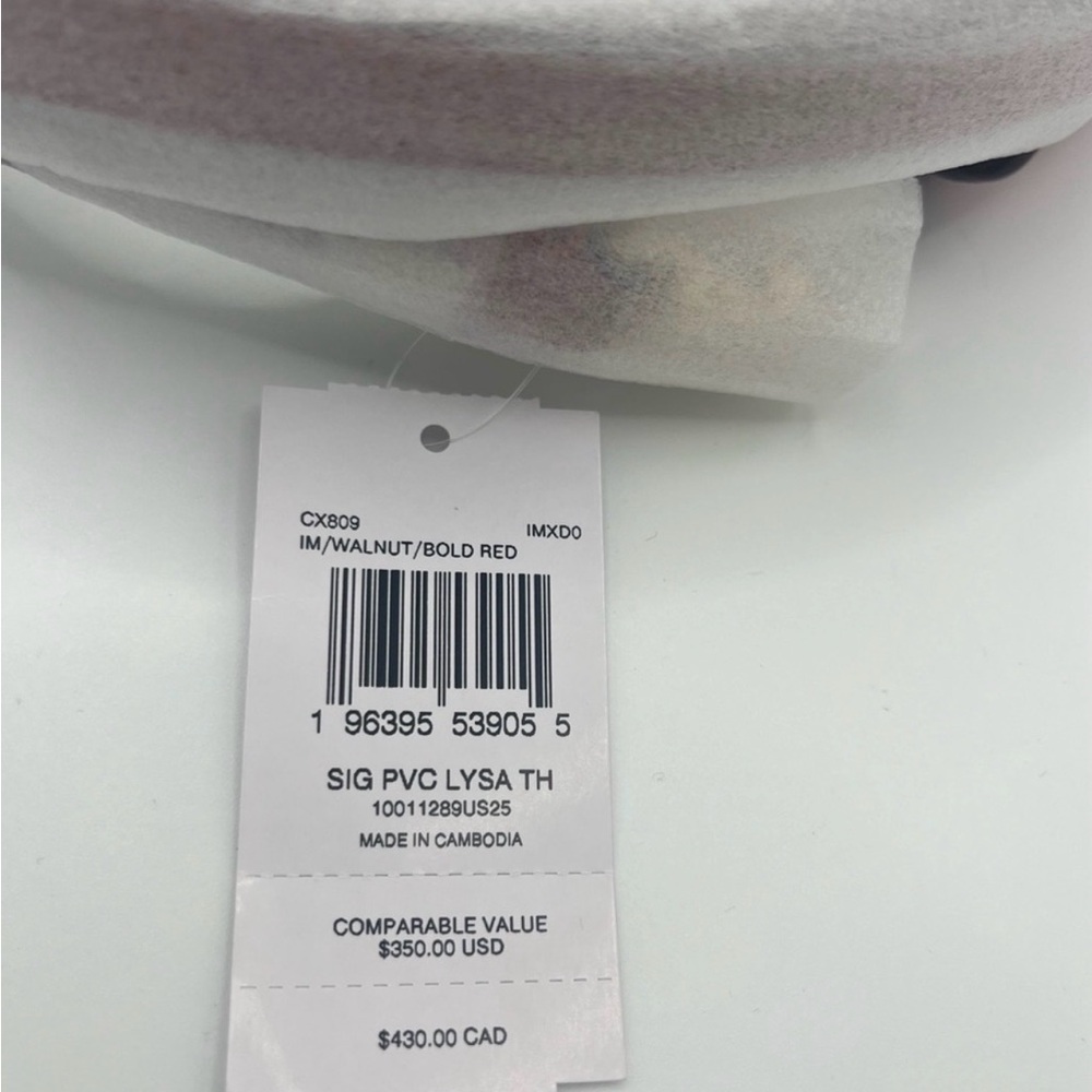 Coach Small Signature Bold Red Lyra Crossbody-CX809 - Picture 13 of 13